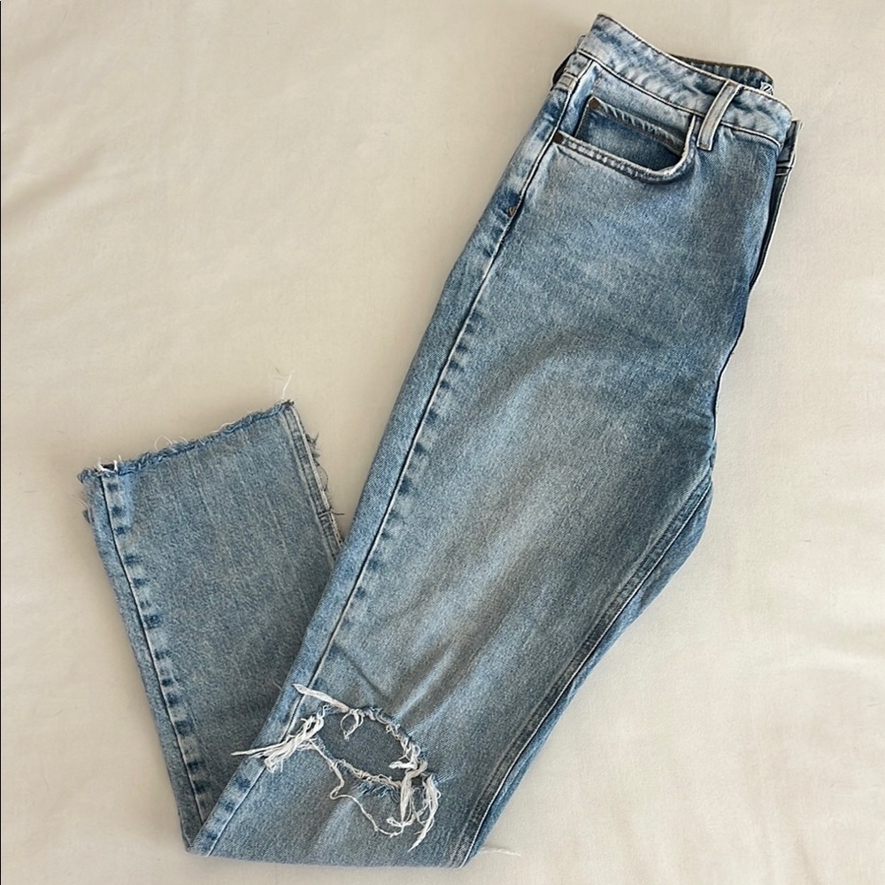 Zara | Jeans | Zara Fit and Flare Ripped Jeans Size usa 04 / Eur 36